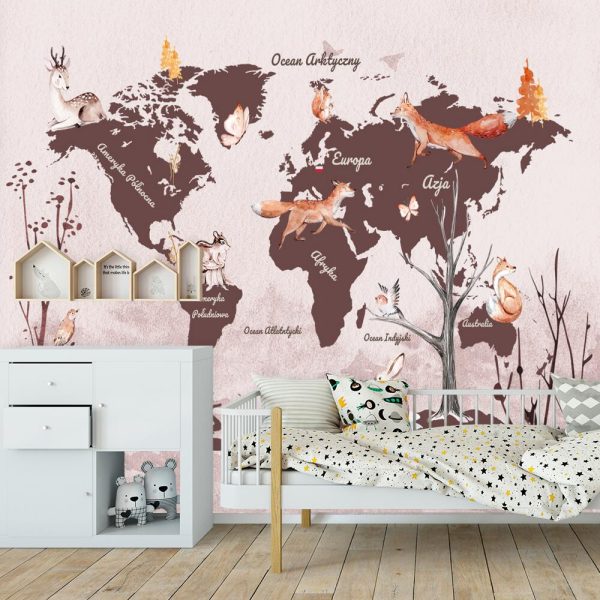 Różowa tapeta dla dzieci