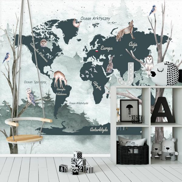 Tapeta z lądami i oceanami