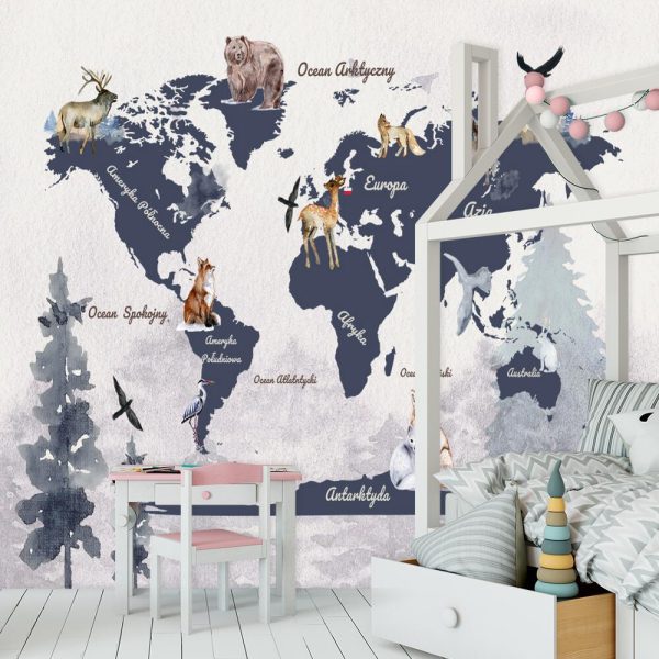 Tapeta ze zwierzętami na kontynentach