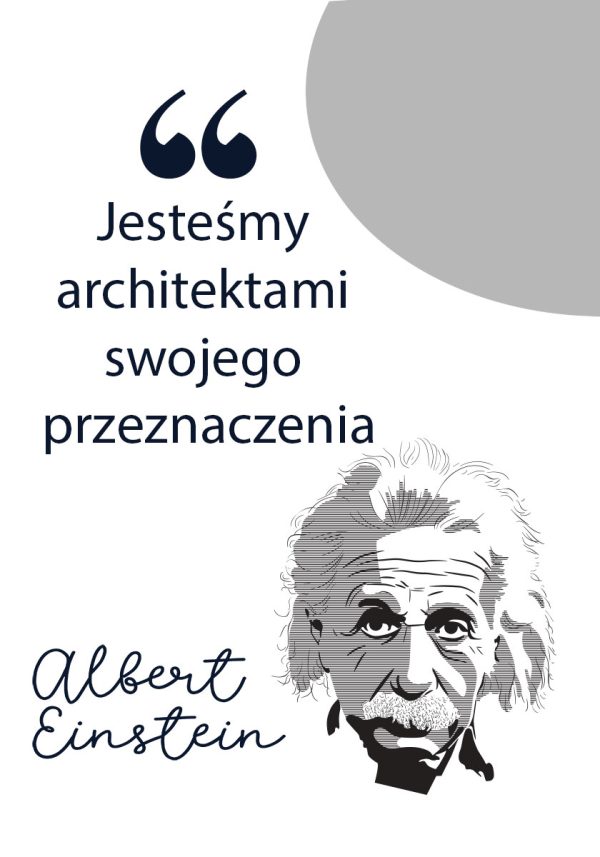 Plakat cytat Einsteina o przeznaczeniu