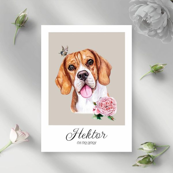 plakat przedstawiający beagle