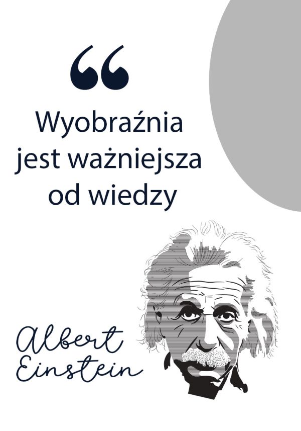 Plakat - wyobraźnia jest ważniejsza od wiedzy