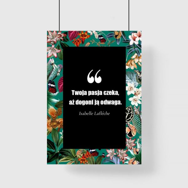 Plakat z cytatem Isabelle Laflèche