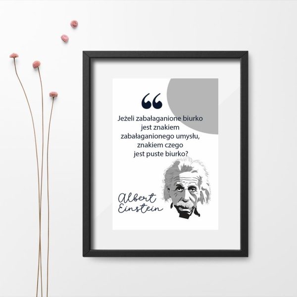 Plakat z maksymą Einsteina