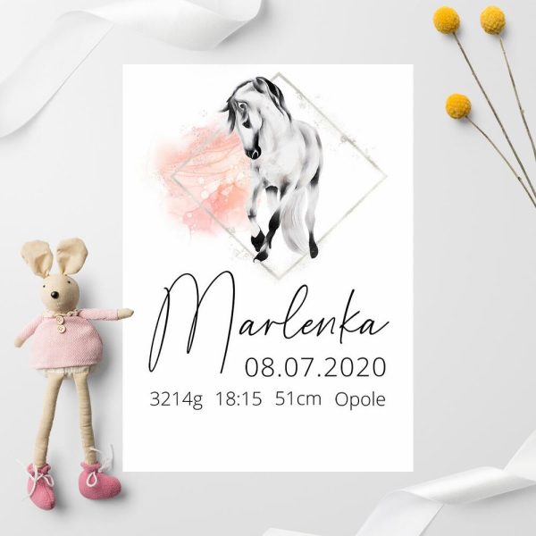 Plakat z metryczka i abstrakcją
