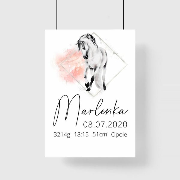 Plakat z motywem metryczki
