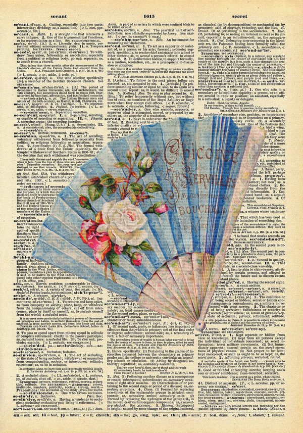 Plakat z niebieskim wachlarzem i książką