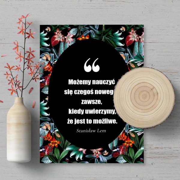 Plakat z sentencją