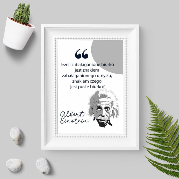Plakat z sentencją Einsteina