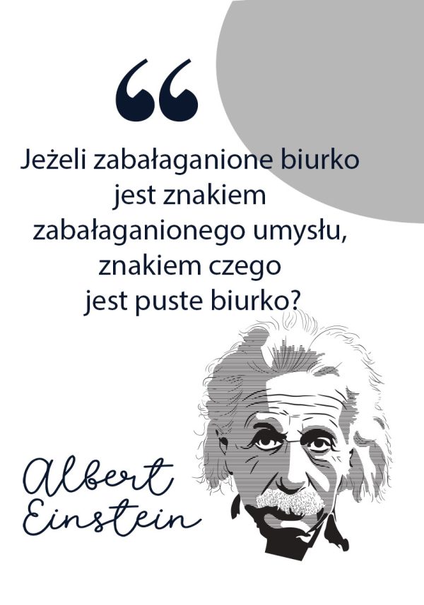 Plakat ze słowami Einsteina