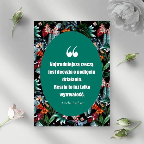 Plakat ze złotą myślą