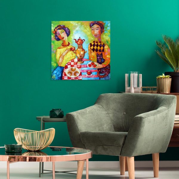 Obraz herbatka przy samowarze