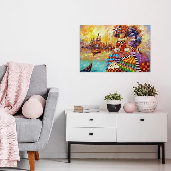 Obraz kobiety z kostiumach karnawałowych