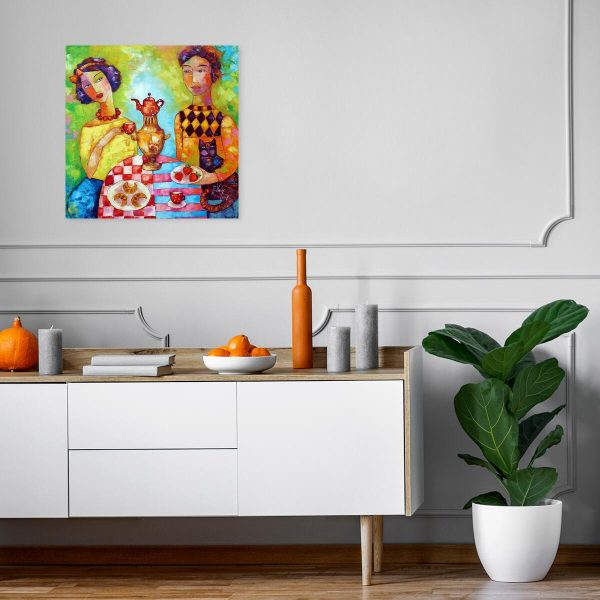 Obraz z kobietą i mężczyzną