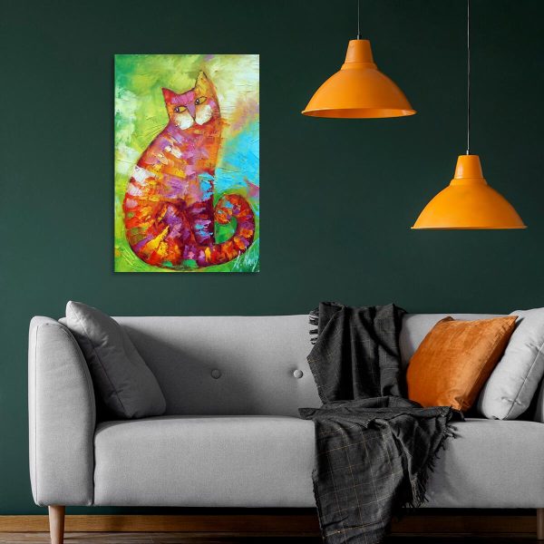 Obraz z portretem kota