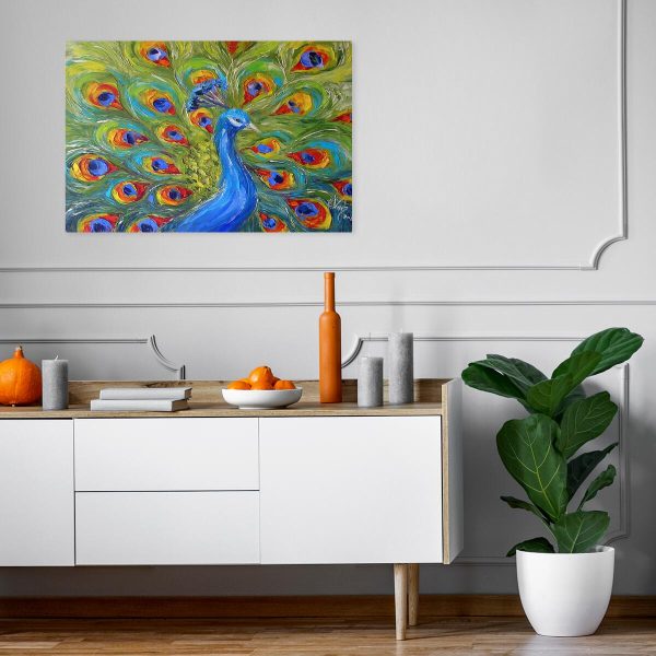 Obraz z samcem pawia