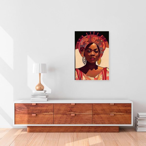 Obraz z Afrykanką z regionalnym stroju