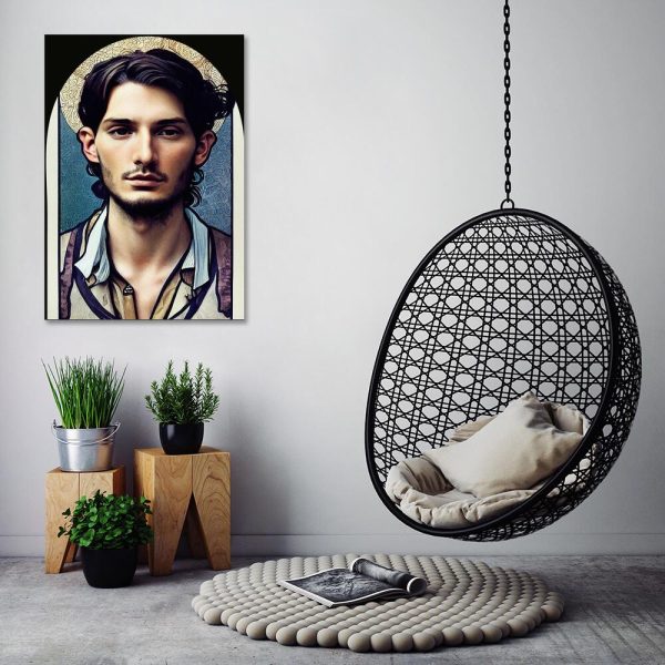 Obraz z młodym człowiekiem