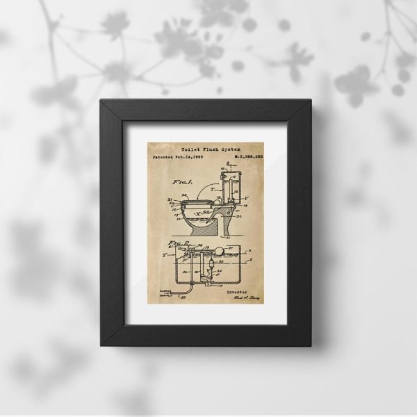 Plakat vintage z patentem