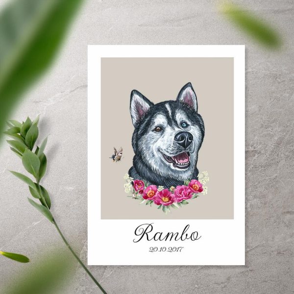 Plakat z huskym