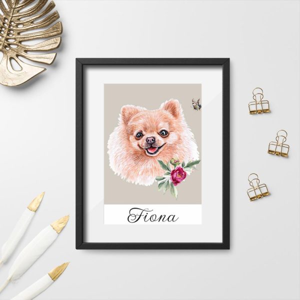 Plakat z małym pieskiem