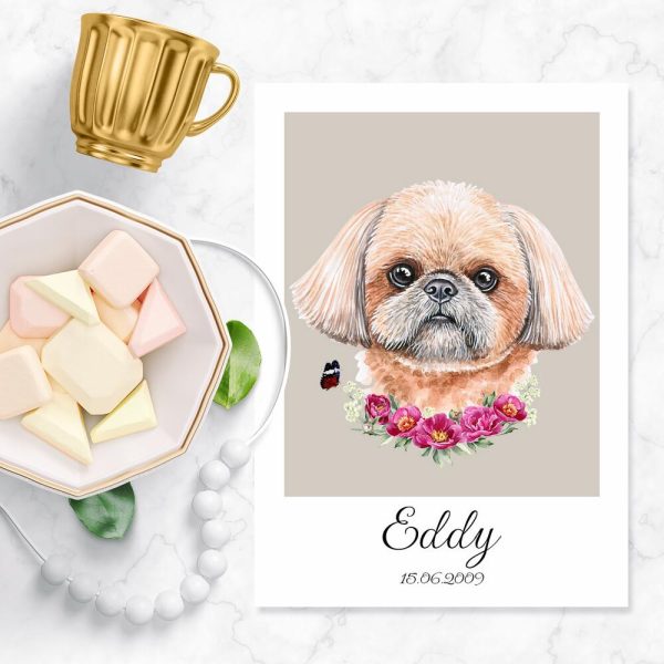 Plakat z małym pieskiem