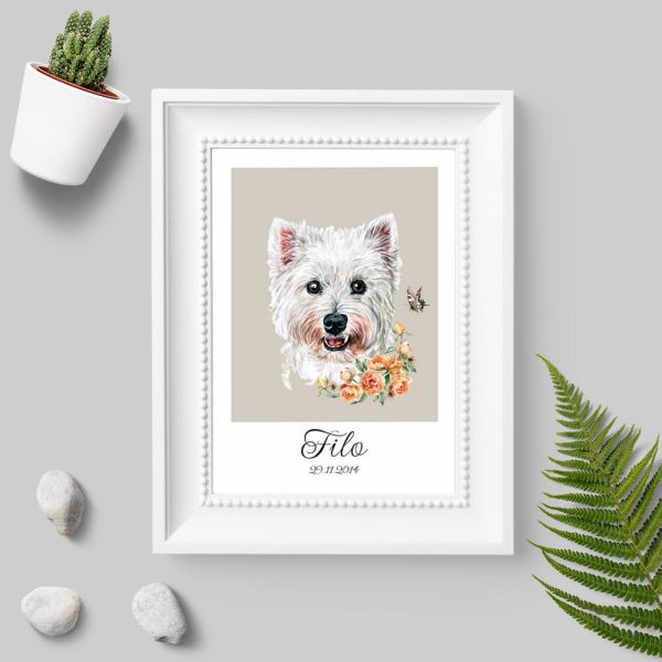 Plakat z małym terrierem