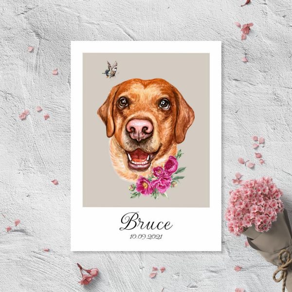 Plakat z motywem pieska