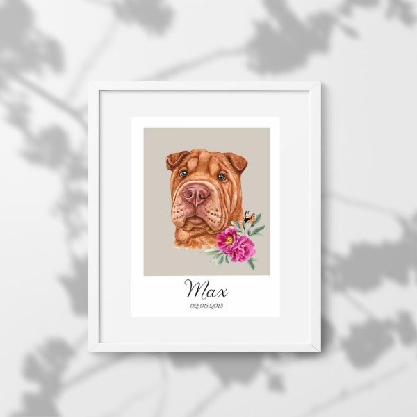 Plakat z psem i imieniem