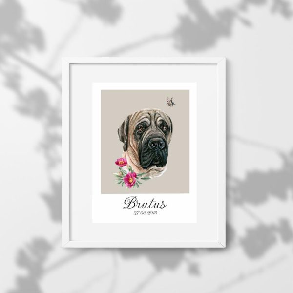 Plakat z psiskiem