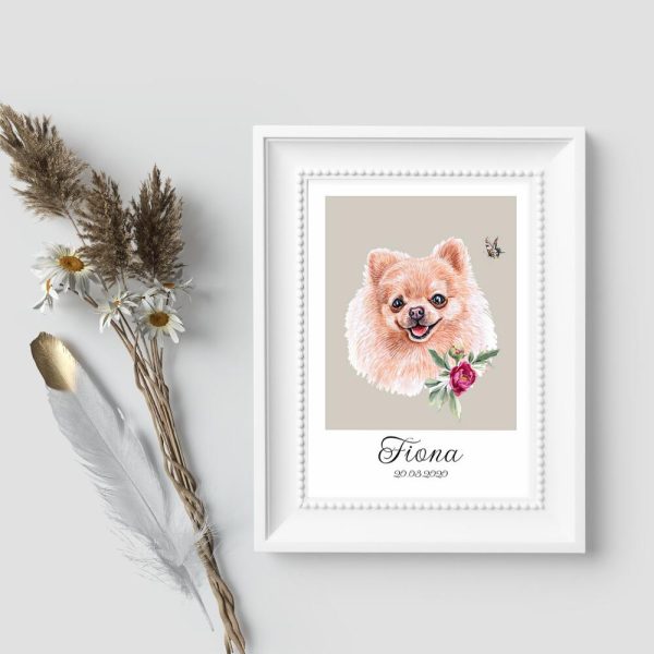 Plakat z rasowym pieskiem