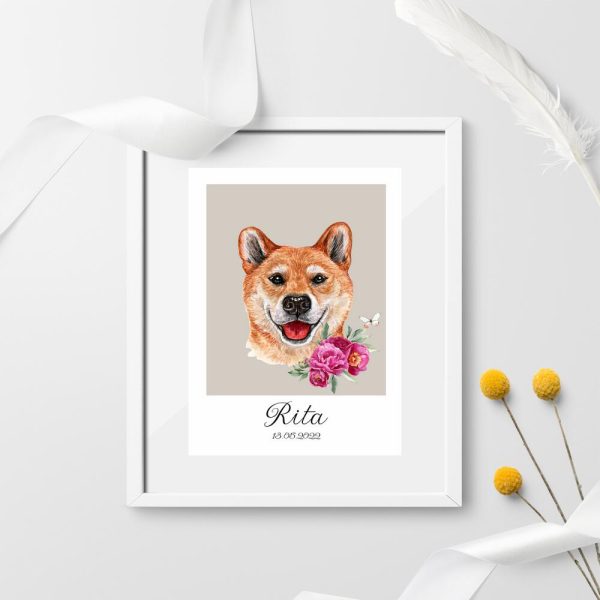 Plakat z rudym psem