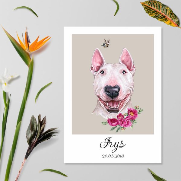 plakat pies rasy bulterier