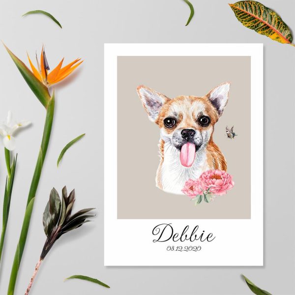 plakat z metryczką dla psa Chihuahua