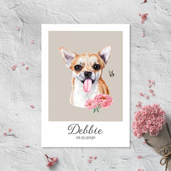 plakat z portretem Chihuahuy
