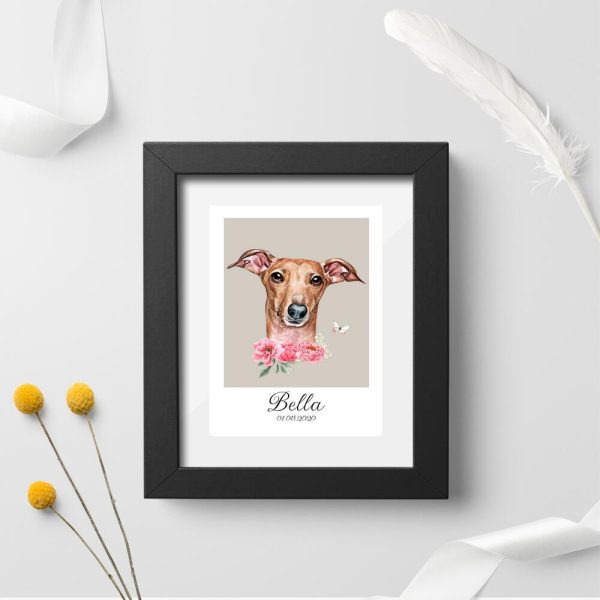 plakat z psem charcik włoski