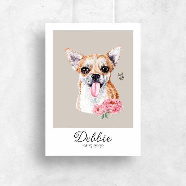 plakat z psem Chihuahua