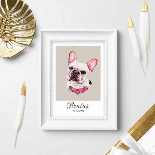 plakat z psem rasy buldog francuski