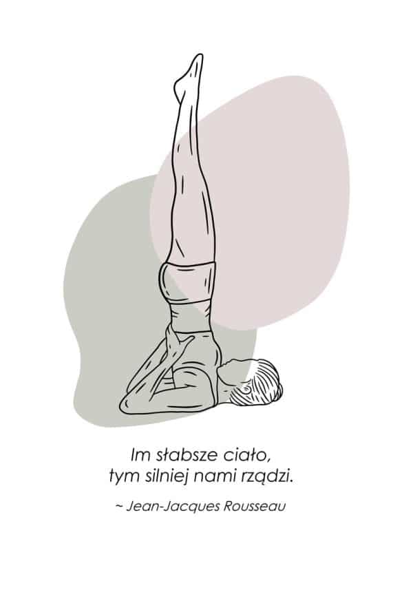 Plakat z ćwiczeniami jogi