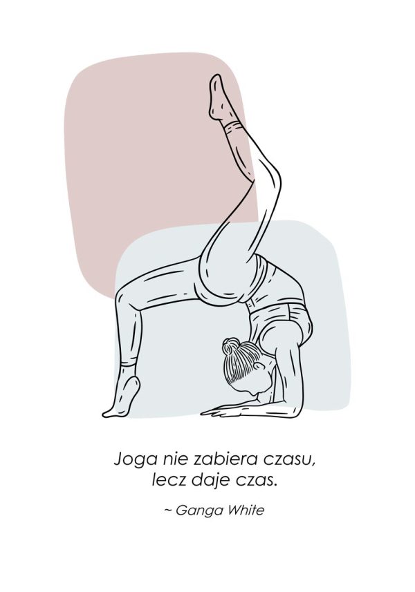 plakat z motywem jogi