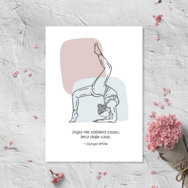 plakat z pozycją jogi