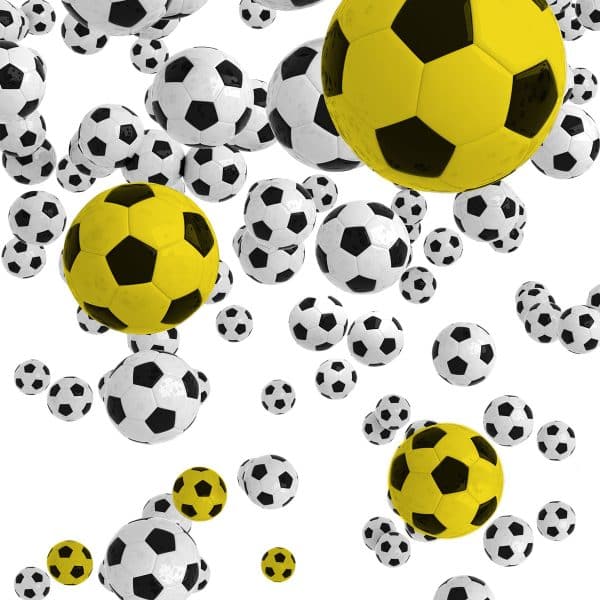 fototapeta z motywem piłek