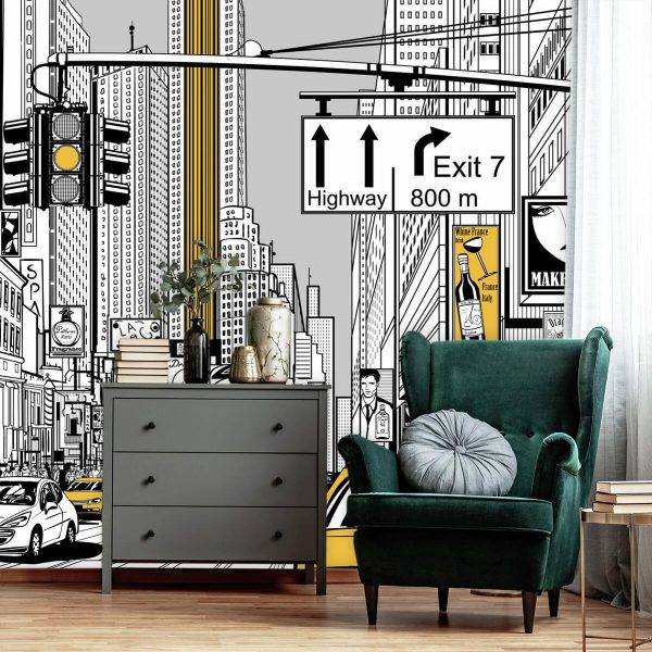 tapeta z komiksowym nowym yorkiem