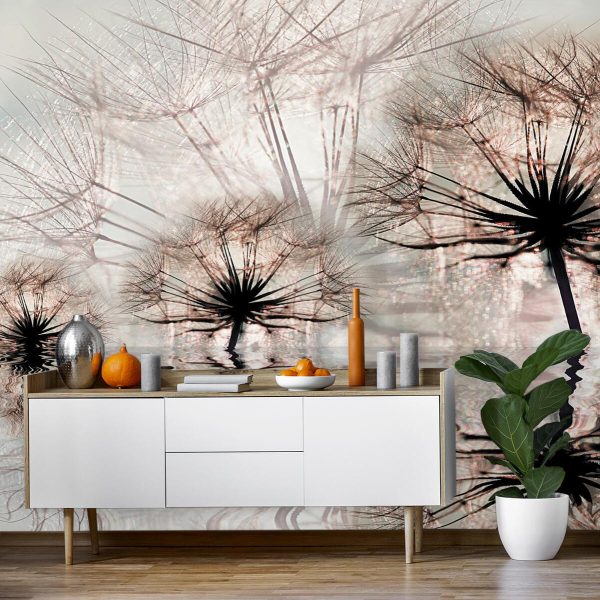 tapeta z motywem dmuchawców w wodzie