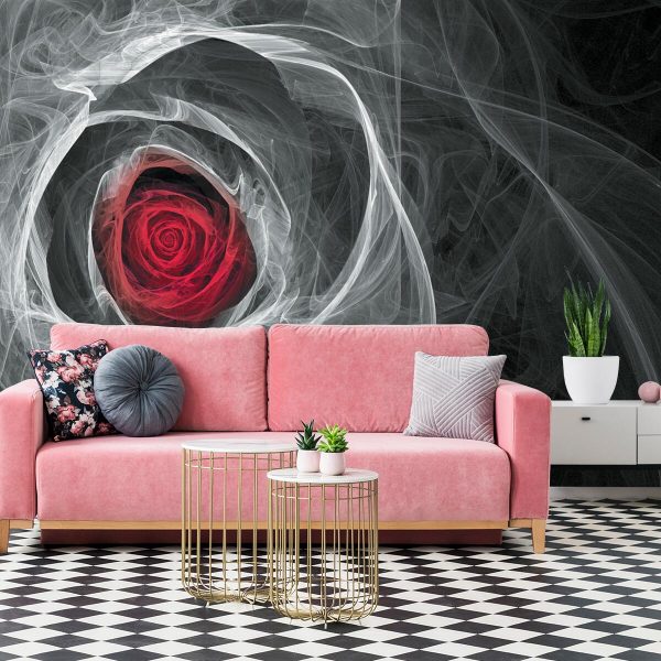 tapeta z motywem róży dymnej