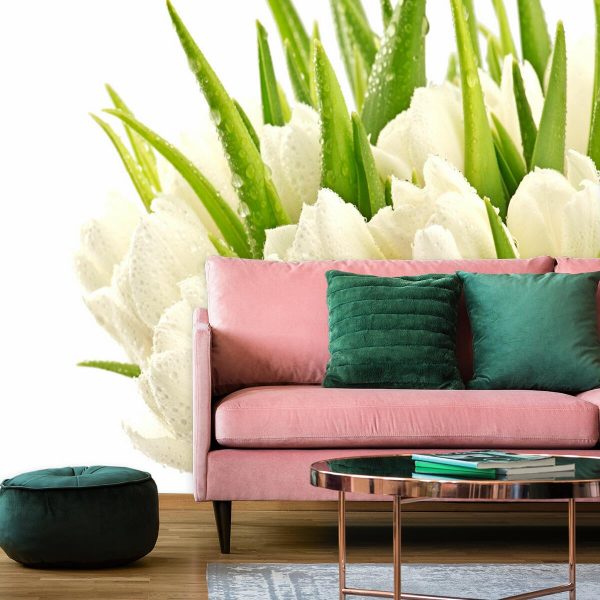 tapeta z motywem tulipanów do salonu