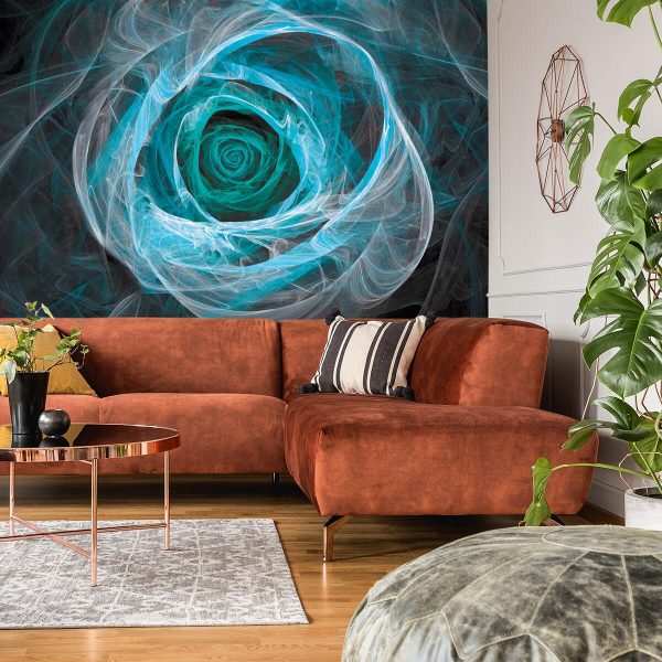 tapeta z turkusową różą