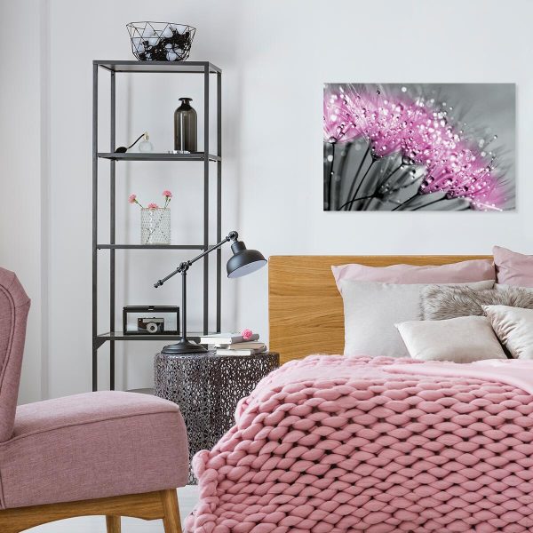 obraz z motywem różowego dmuchawca