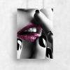 Plakat glamour z kobiecymi ustami do salonu kosmetycznego