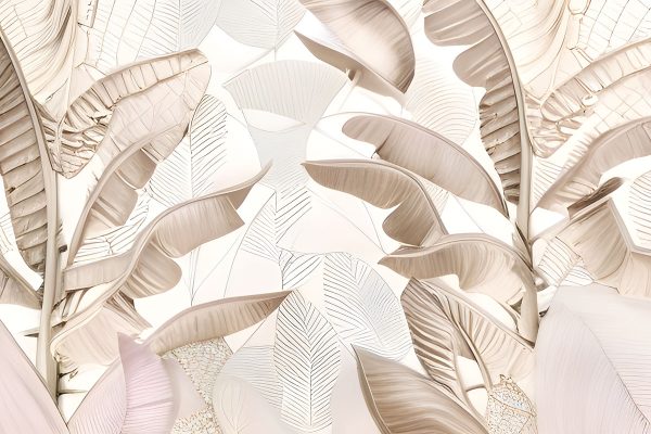 Fototapeta z motywem liści